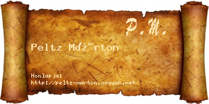 Peltz Márton névjegykártya