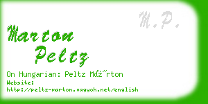 marton peltz business card